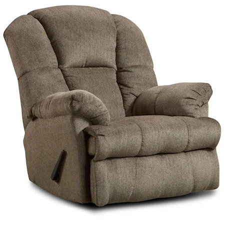 Casual Recliner with Pillow Arms